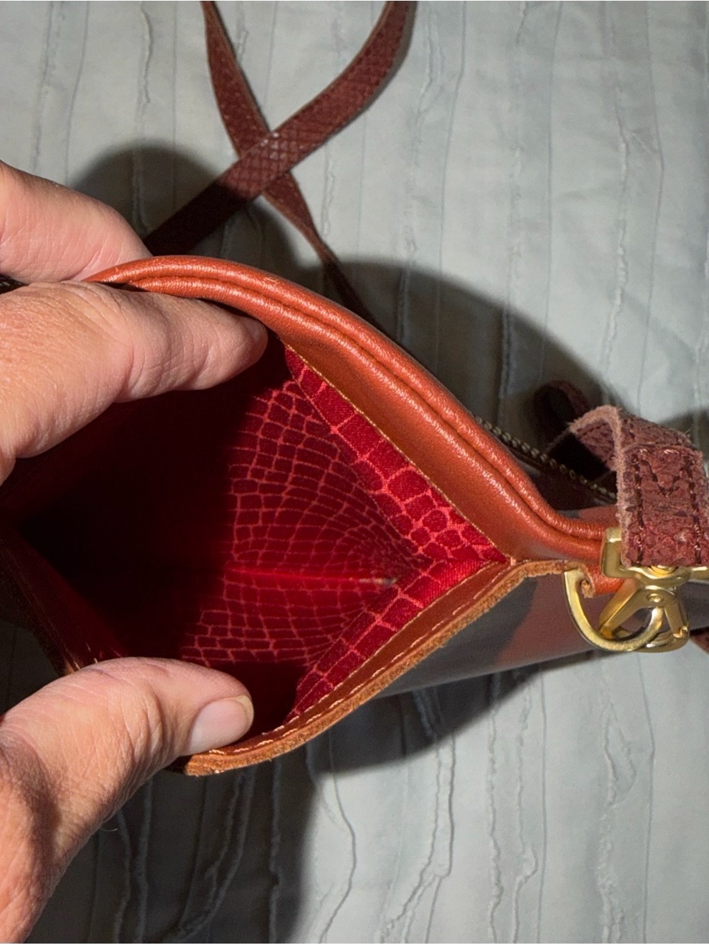 Hammitt Burnt Orange Leather Crossbody with Gold Hardware - Picture 4 of 6